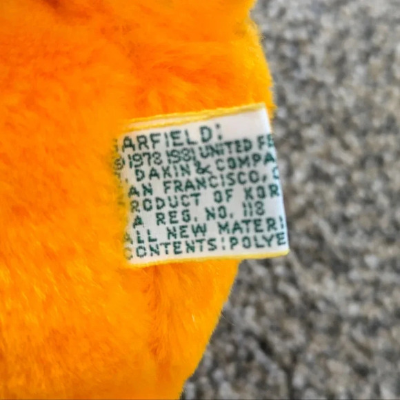 Garfield British Police Officer Bobby Stuffed Animal Plush 1981 80's Vintage 10" - Picture 6 of 7